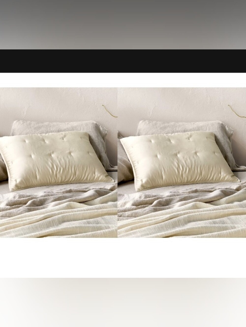 King Rayon from Bamboo Quilt Pillow (2) Sham Ivory - Casaluna™